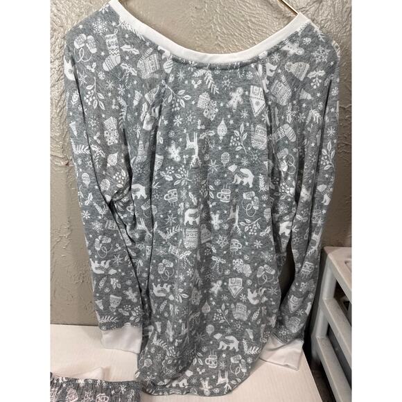 Cuddl Duds Women’s Two Piece Jogger Pants Pajama Lounge Set Christmas Size XL - Picture 4 of 4